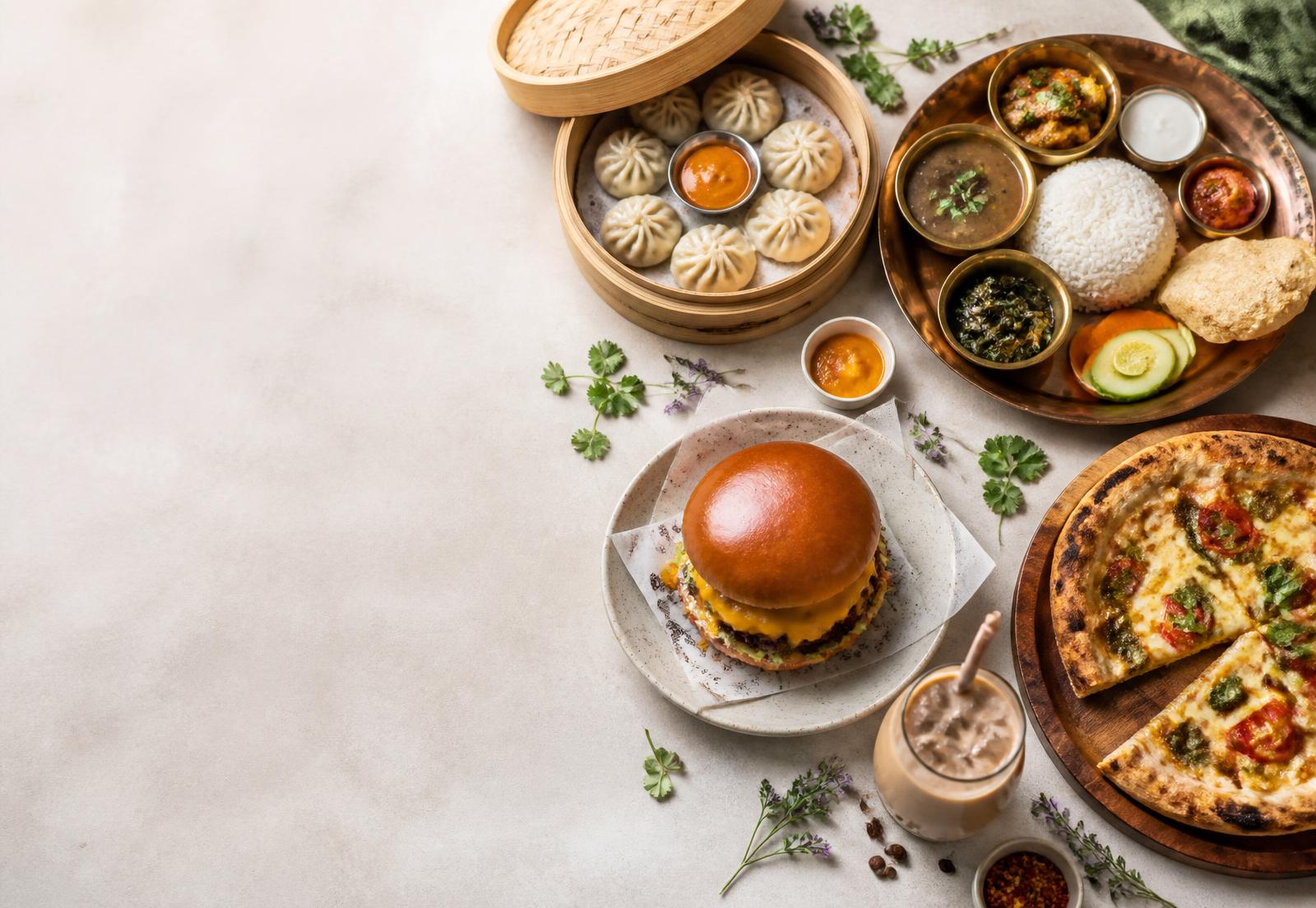 A selection of local food ready for delivery